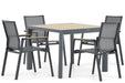 Lifestyle Fiora/Borello 100 cm dining tuinset 5-delig