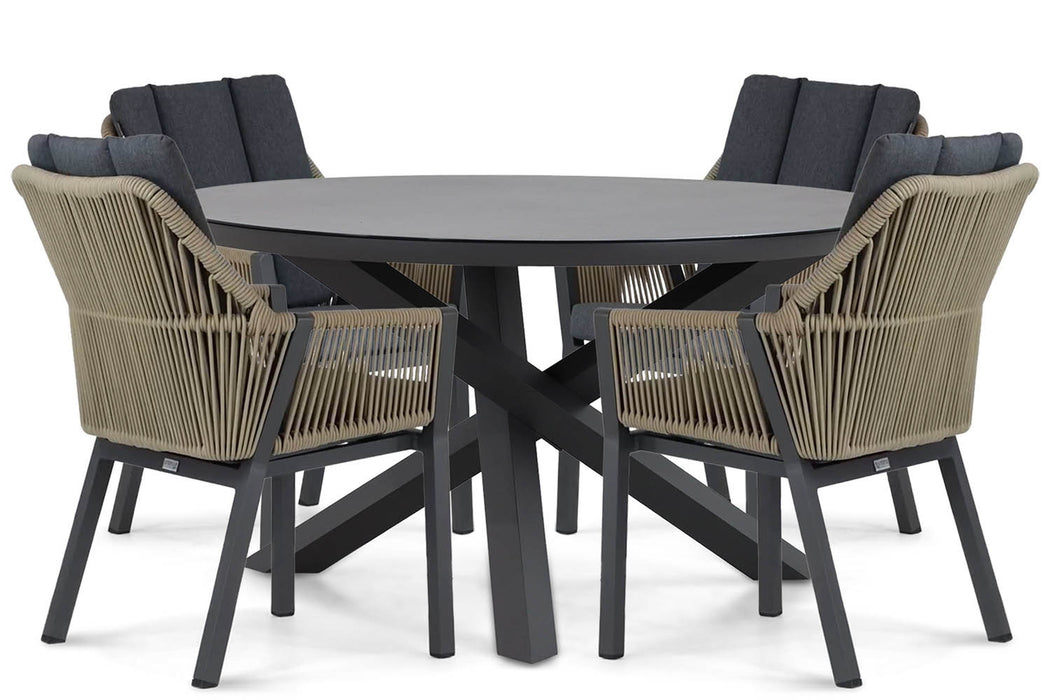 Lifestyle Verona/Livorno 125 cm dining tuinset 5-delig - 21233
