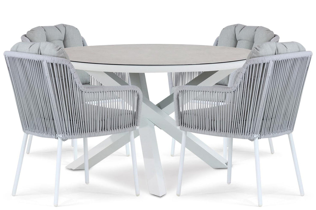 Santika Tendenza/Livorno 125 cm dining tuinset 5-delig - 21290