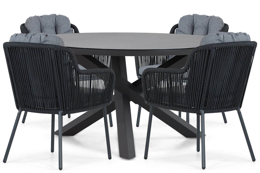 Santika Tendenza/Livorno 125 cm dining tuinset 5-delig - 21605