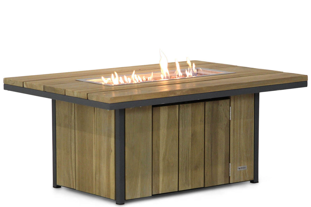 Lifestyle Seaside lounge vuurtafel 120 x 80 cm antraciet