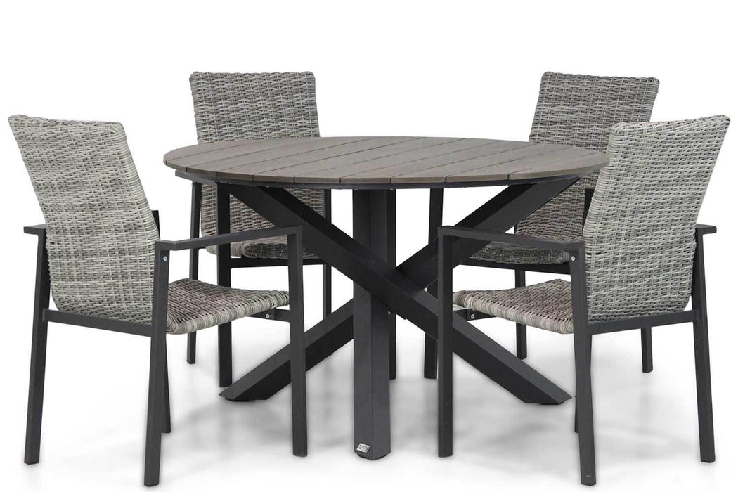 Lifestyle Upton/Ancona 125 cm dining tuinset 5-delig