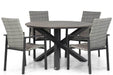 Lifestyle Upton/Ancona 125 cm dining tuinset 5-delig