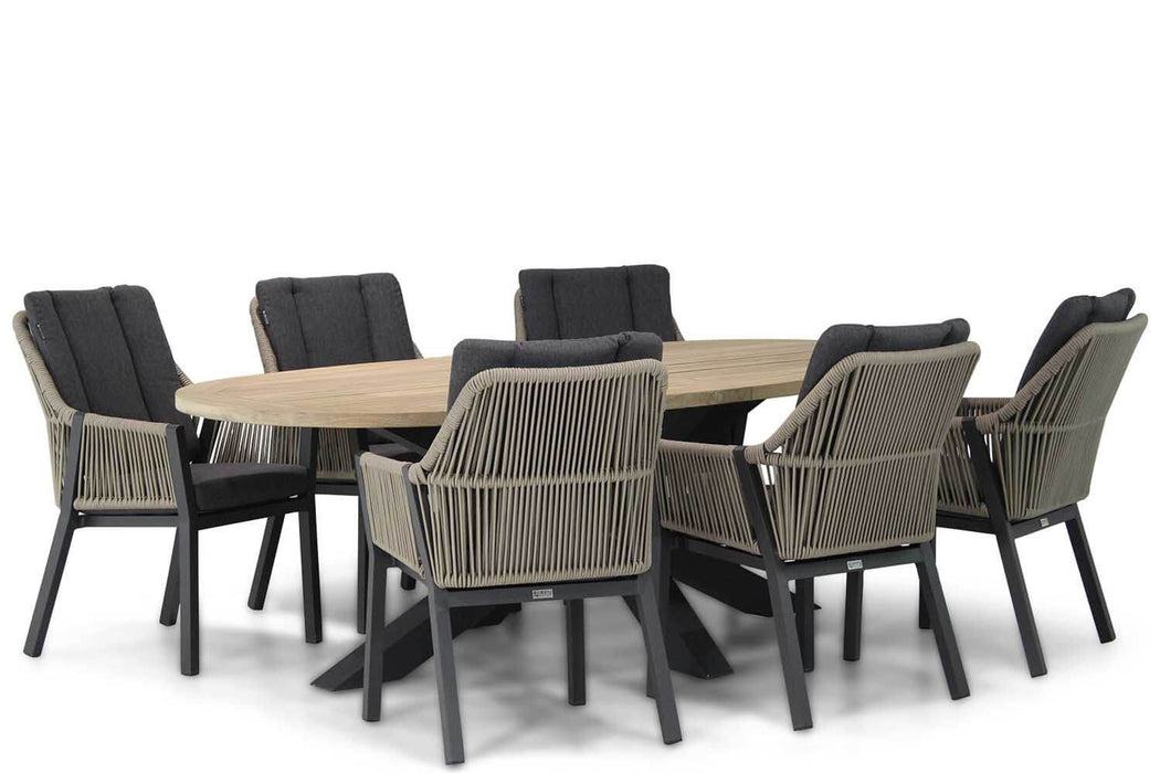 Lifestyle Verona/Brookline 240 cm ovaal dining tuinset 7-delig