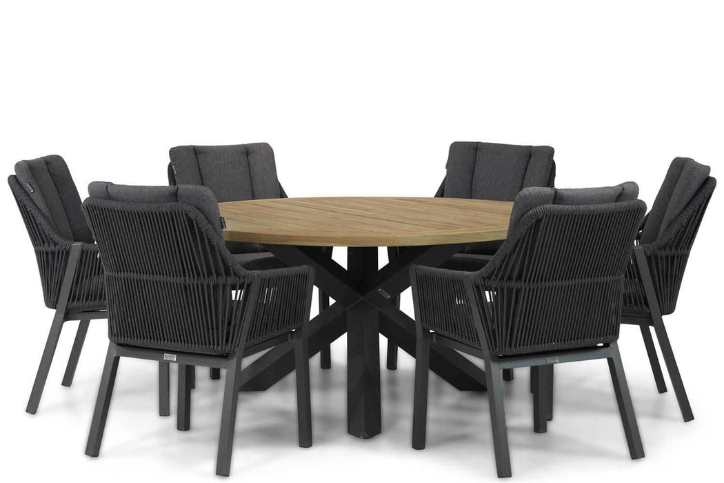Lifestyle Verona/Rockville 160 cm dining tuinset 7-delig