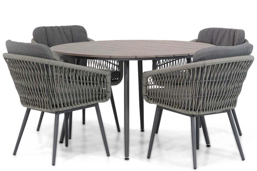 Lifestyle Western/Matale 125 cm rond dining tuinset 5-delig - 17308