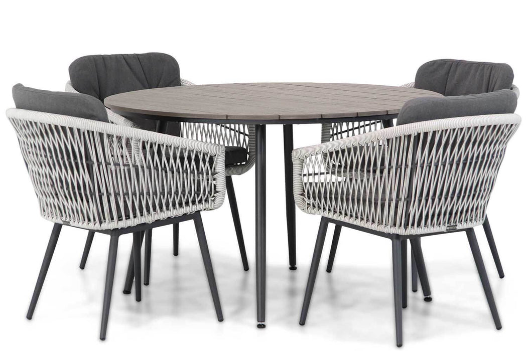 Lifestyle Western/Matale 125 cm rond dining tuinset 5-delig - 17310