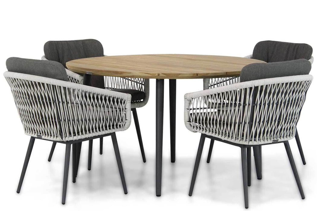 Lifestyle Western/Montana 130 cm rond dining tuinset 5-delig - 10023