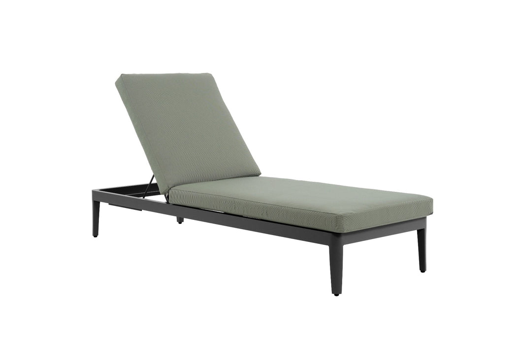 Lifestyle Mateo ligbed met kussen antraciet/moss green