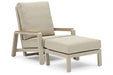 Osmen Manly lounge tuinstoel met voetenbank