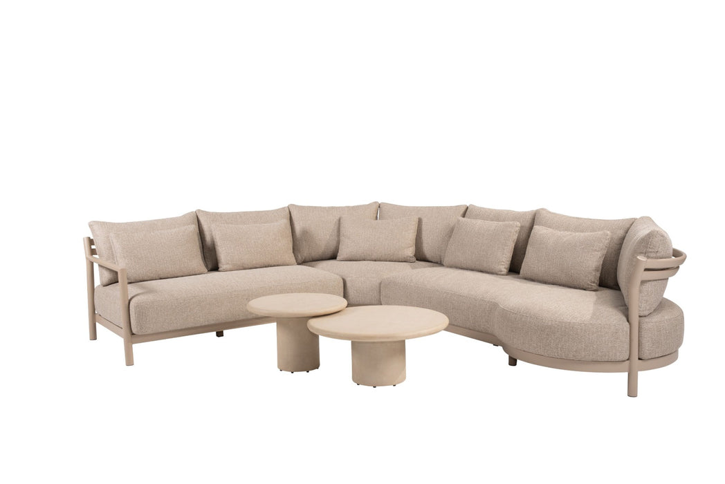 4 Seasons Outdoor Mykonos/Hampton 80 cm/60 cm hoek loungeset 5-delig