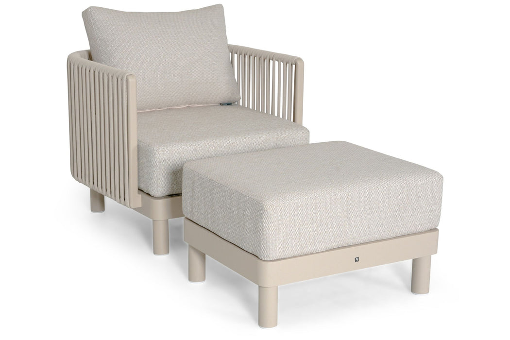 Lifestyle Solento lounge tuinstoel met voetenbank