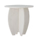 Bloomingville Ronde Bijzettafel Sendai Marmer, 31cm - Wit