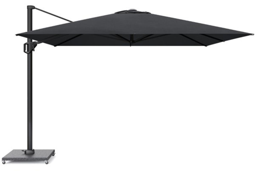 Platinum Challenger zweefparasol 3x3m T1 premium (excl. voet) Jet Black