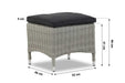 Garden Collections Madera dining voetenbank