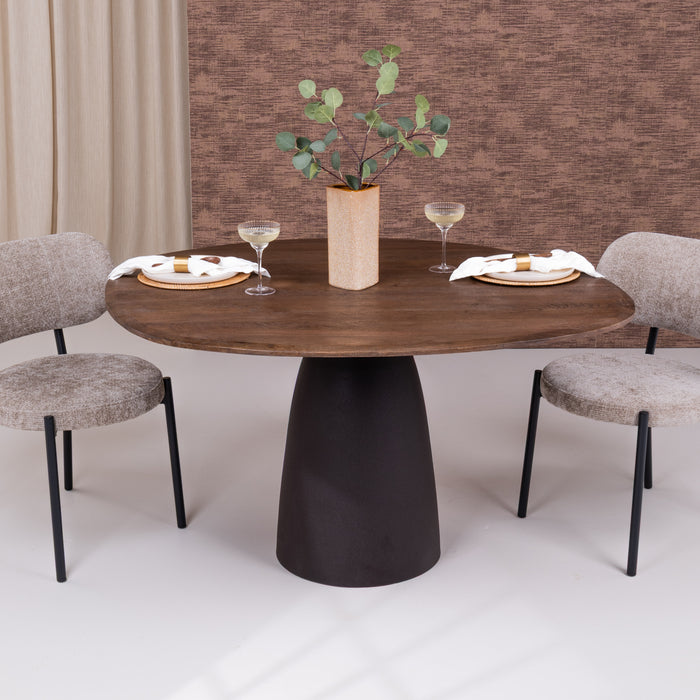 Sohome Organische Eettafel Madin Mangohout, 140cm - Espresso