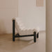 Kave Home Fauteuil Magira Bouclé en eikenhout - Taupe - Japandi