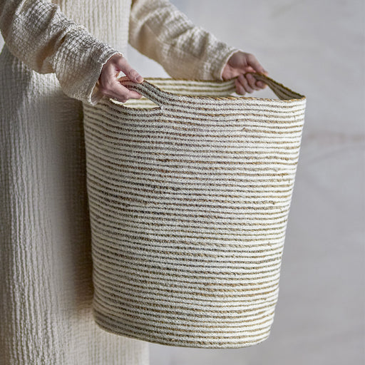 Bloomingville Mand Selena Jute en zeegras, 49cm hoog - Wit - ThatLyfeStyle