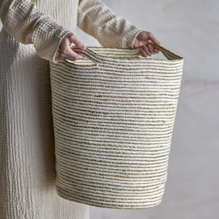 Bloomingville Mand Selena Jute en zeegras, 49cm hoog - Wit