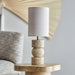 Bloomingville Tafellamp Marci Travertin en linnen, 53cm hoog - Naturel