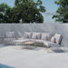 Nohr Loungeset Markesha Met bank, 2 stoelen en 2 tafels - Beige gestreept