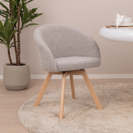 Kave Home Draaibare Eetkamerstoel Marvin Bouclé