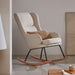 Kave Home Schommelstoel Maustin Chenille - Beige - ThatLyfeStyle