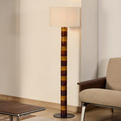 Kave Home Vloerlamp Mavran Keramiek en stof - Meerkleurig