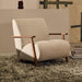 Kave Home Fauteuil Meghan Chenille - Beige/Bruin - Japandi