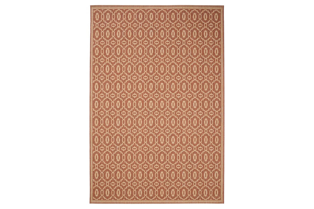 Vloerkleed Metro beige/red 160x230 cm