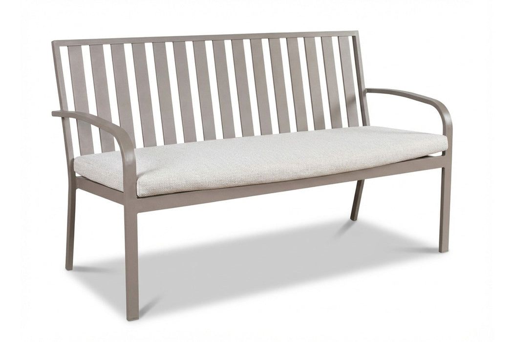 Milan Alu 3-seater bench Taupe