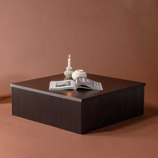 Nohr Vierkante Salontafel Mistina MDF, 90 x 90cm - Zwart - ThatLyfeStyle