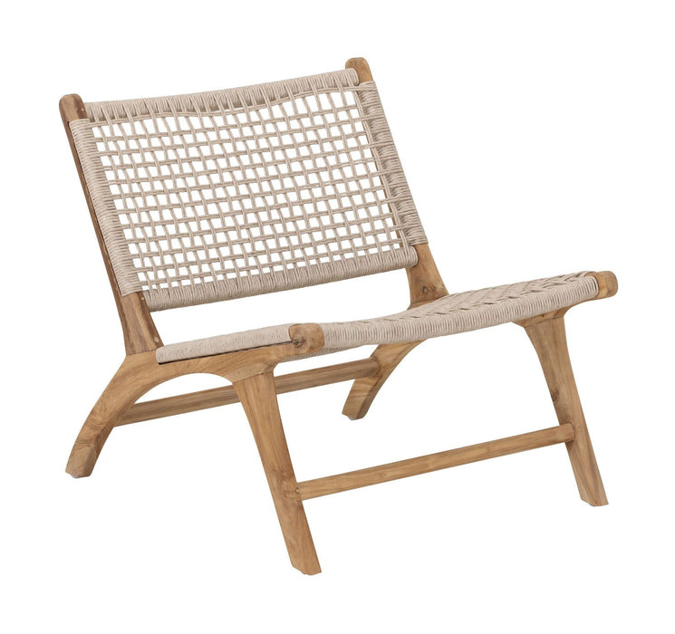 MUST Living Fauteuil Winston Teakhout en touw - Naturel