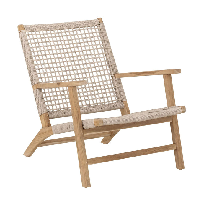 MUST Living Fauteuil William Teakhout en touw - NATUREL