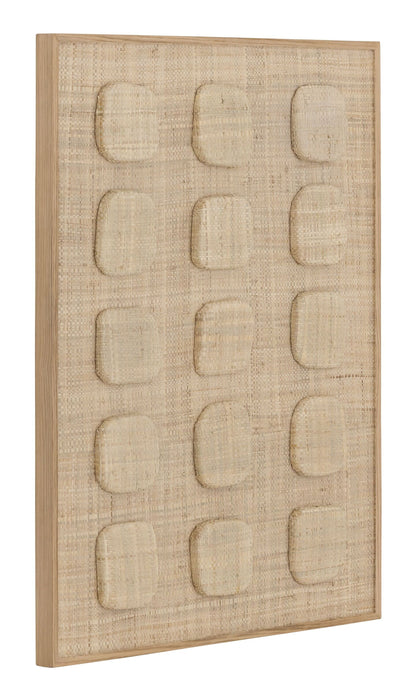 MUST Living Wandpaneel Dot Palmblad, 102 x 76cm - Naturel