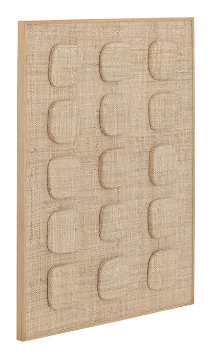 MUST Living Wandpaneel Dot Palmblad, 127 x 102cm - Naturel