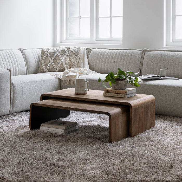 DTP Home Salontafel Evo Teakhout, Set van 2 stuks - Bruin
