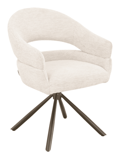 MUST Living Draaibare Eetkamerstoel Clooney Donna-stof - Natural