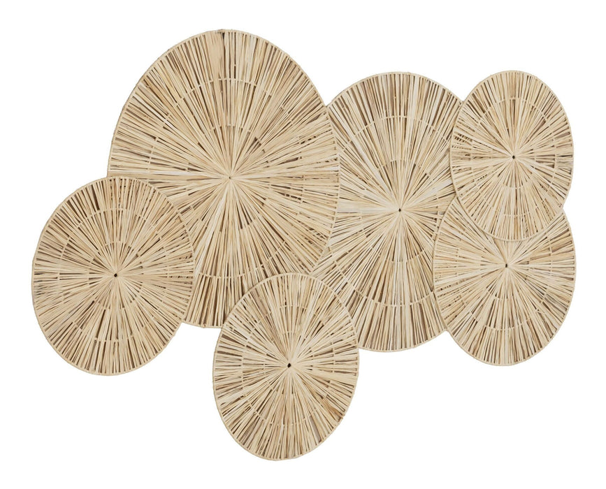 MUST Living Wandpaneel Aruba Palmblad, 150 x 90cm - Naturel