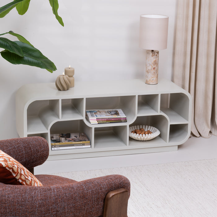 Brix TV-meubel Morgan Mangohout, 130cm - Off White - ThatLyfeStyle