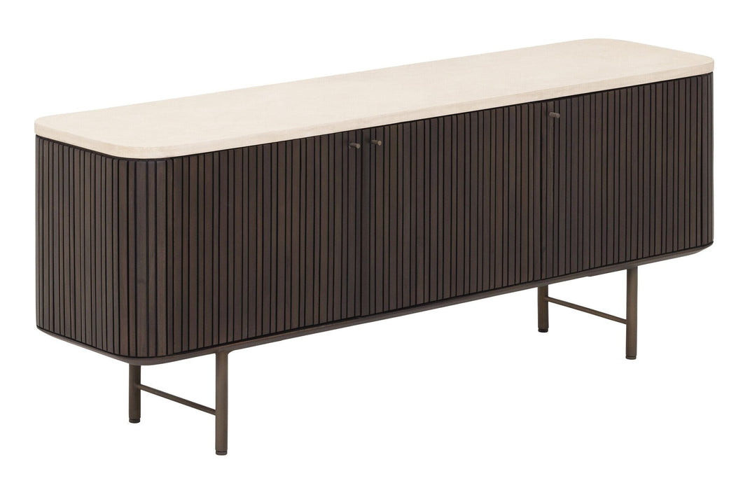 DTP Home TV-meubel Maroon Mahoniehout en mortex, 140cm - Crème