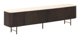 DTP Home TV-meubel Maroon Mahoniehout en mortex, 220cm - Zwart