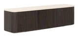 DTP Home Zwevend TV-meubel Maroon Mahoniehout en mortex, 140cm - Bruin