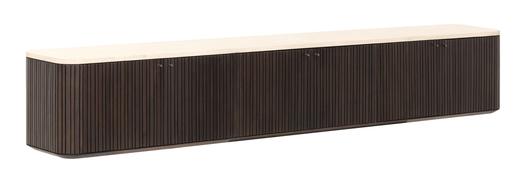 DTP Home Zwevend TV-meubel Maroon Mahoniehout en mortex, 220cm - Bruin
