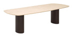 DTP Home Deens Ovale Eettafel Maroon Mortex & Mahoniehout, 270 x 76cm - Crème - Ovaal