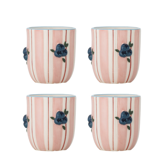 Bloomingville Mok Carry Set van 4 stuks - Roze