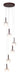 its about RoMi Hanglamp Murano 6-lamps, Glas - Bordeauxrood