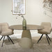 Brix Organische Eettafel Mylon Glas en betonlook, 140 cm - Beige