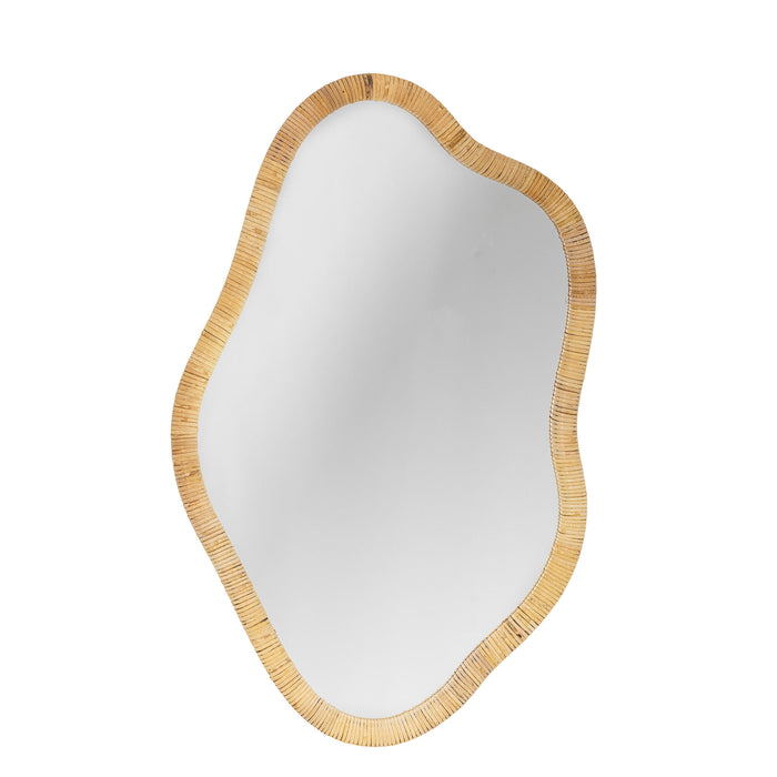 Bloomingville Organische Spiegel Ashlie Rotan, 80 x 50cm - Naturel
