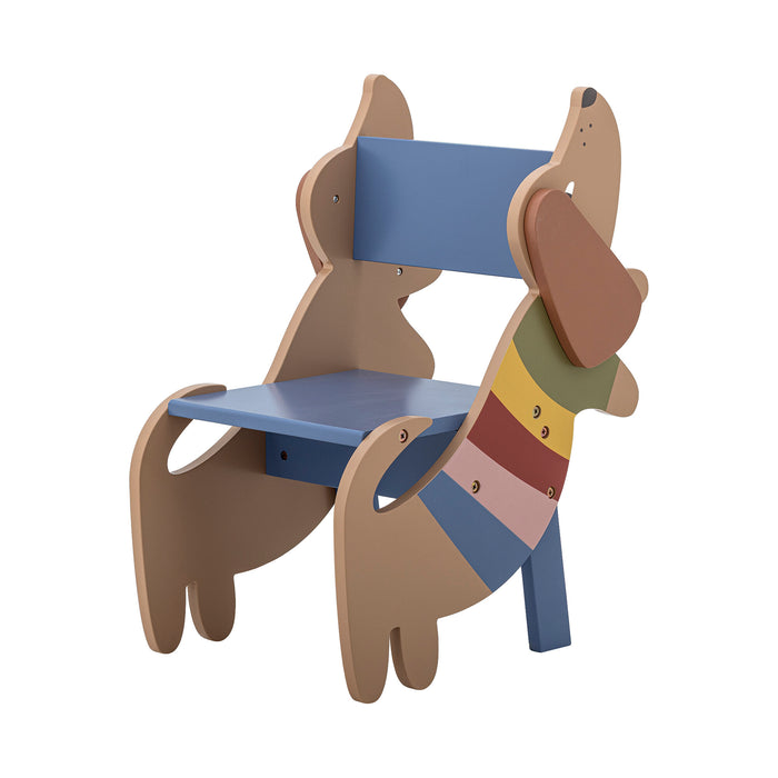 Bloomingville MINI Kinderstoel Charlie Hond - Meerkleurig